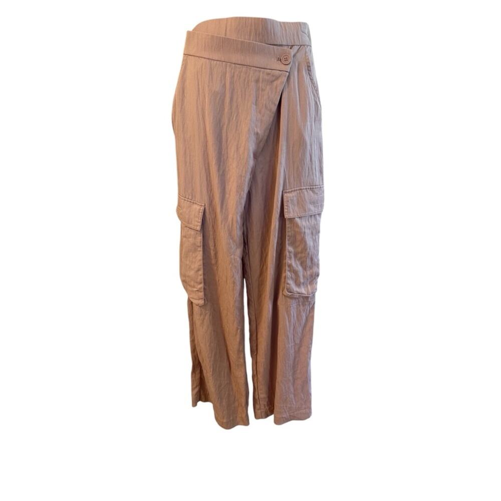 Zara light Lilac Full- length High-waisted cargo pants